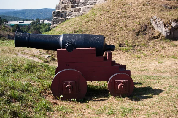 Fredriksten 砦、ノルウェーで大砲します。 — ストック写真