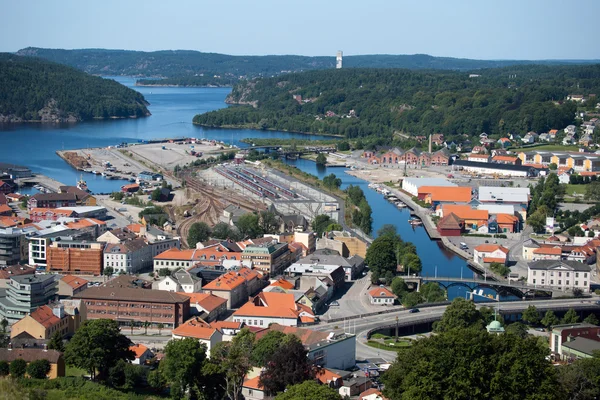 Вид с воздуха на Фредрикстен, Норвегия — стоковое фото