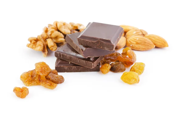 Chocolate and ingredients — Stock Photo, Image