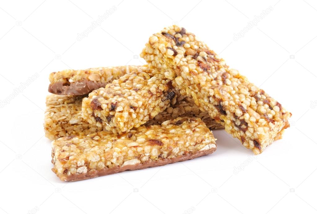 Heap of cereal bars