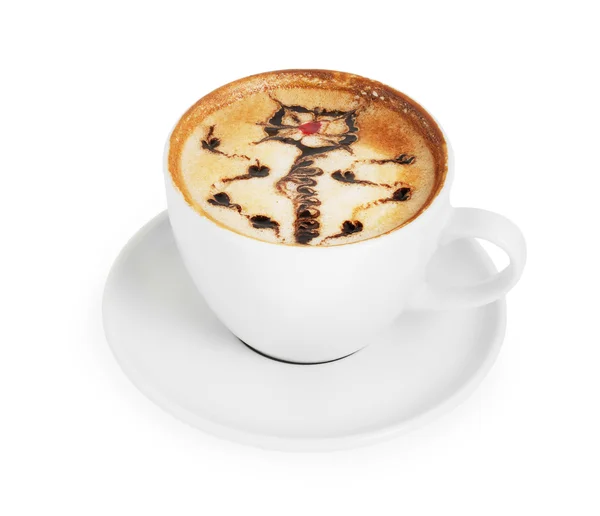 Cappuccino met latte art — Stockfoto