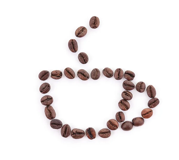 Kaffeebohnen-Tasse — Stockfoto