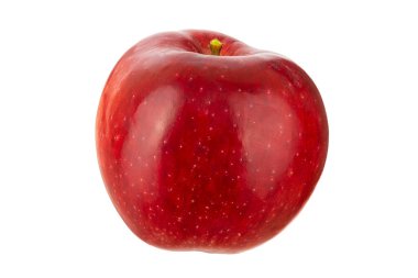 Olgun Kırmızı elma üzerine beyaz izole