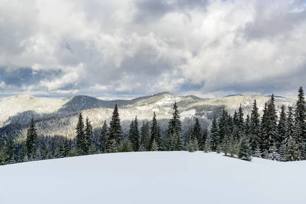 Prachtige Koude Winterdag Wilde Bergen — Stockfoto