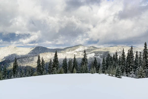 Belo Dia Frio Inverno Nas Montanhas Selvagens — Fotografia de Stock