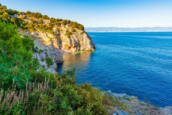 Azure Water Adriatic Sea Coast Beautiful Blue Lagoon Istria Croatia — Stock Photo, Image