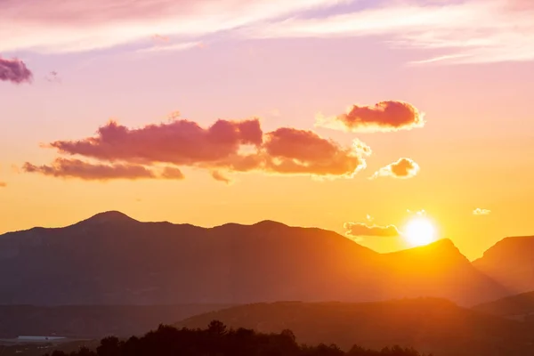 Magic Sunset French Alps Evening Provence France — Fotografia de Stock
