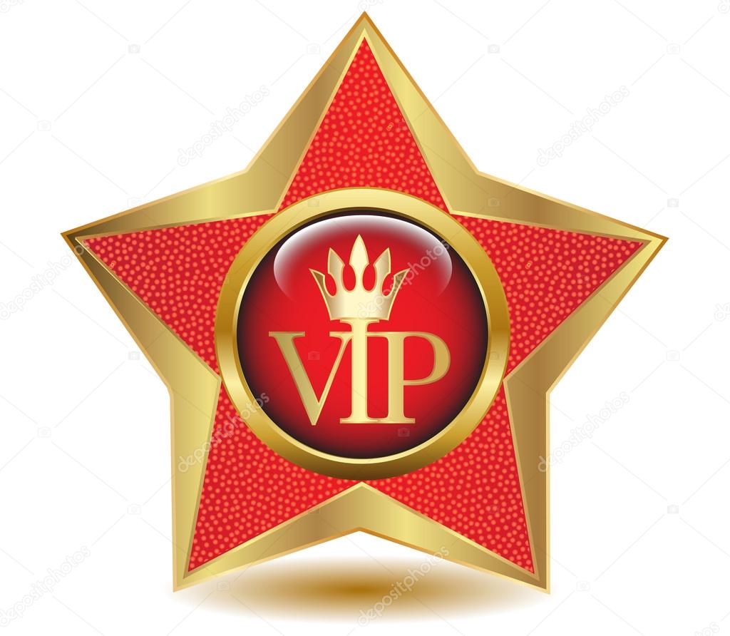 Gold Star Vip Icon Vector Stock Vector Image By C Aratum