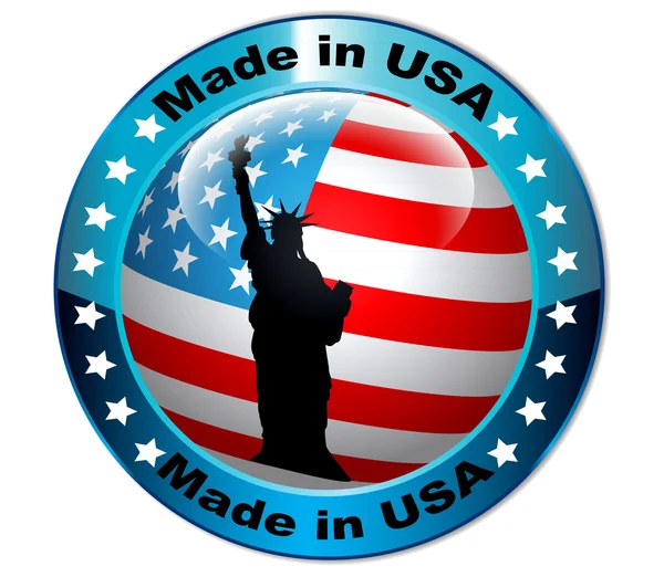 W usa flaga glob button.vector — Wektor stockowy