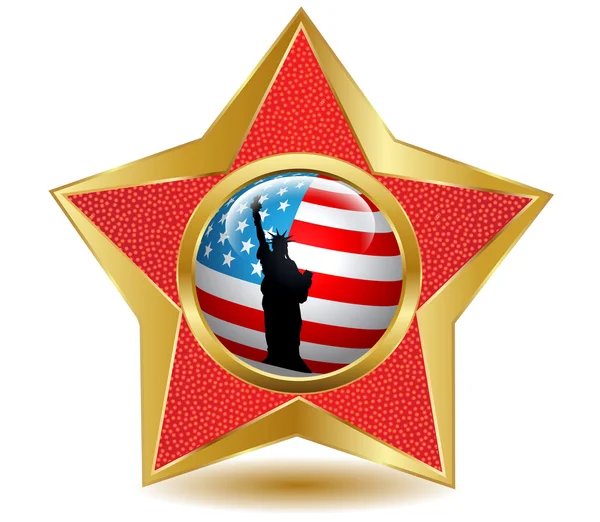 Ηνωμένες Πολιτείες στυλιζαρισμένη σημαία στο star.vector — Διανυσματικό Αρχείο