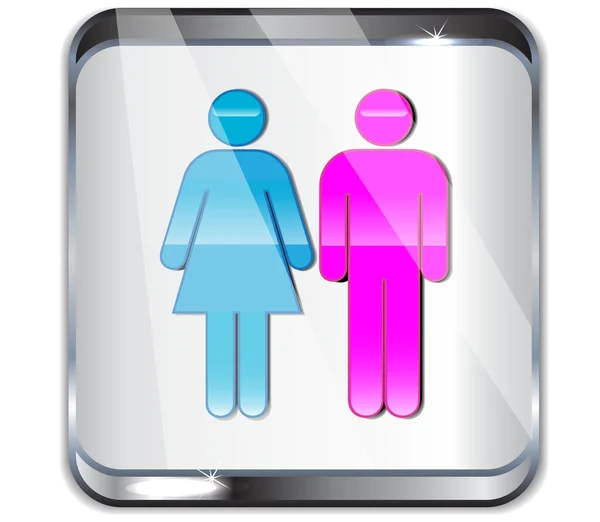 Glass icon Male and Female.Vector — Wektor stockowy