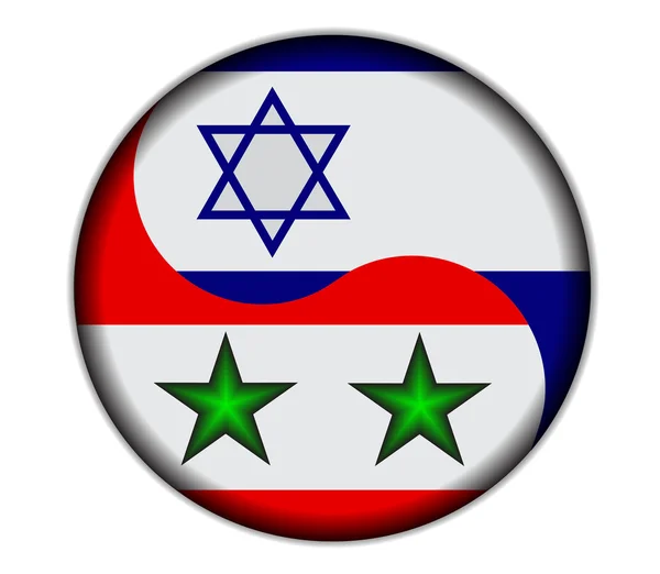 Banderas de Israel y Siria en el mundo.Vector — Vector de stock
