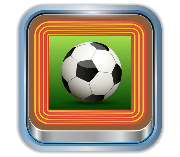 Icono pelota de futbol. Vector — Vector de stock