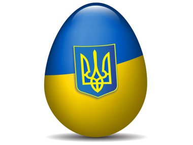 Ukrayna bayrağı Paskalya egg.vector