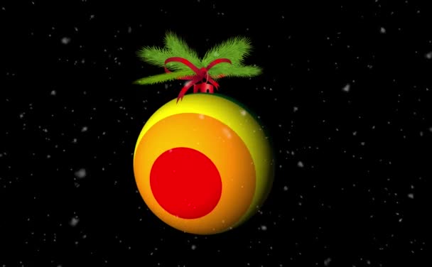 3Dレンダリングの虹色クリスマスボール — ストック動画