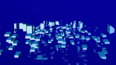  3d Render Metin Animasyonu Mavi Haber