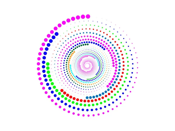 Color Radial Halftone Background Design Vector — Image vectorielle