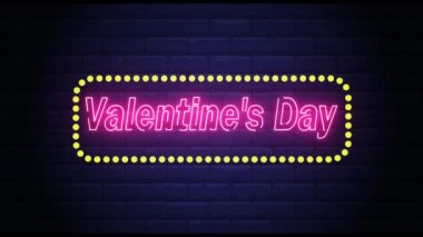 3d Canlandırma Neon Sevgililer Günü