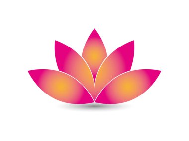Çiçek (Lotus) Logo Tasarımı. Vektör