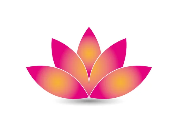 Flower Lotus Logo Design Vector — Stock Vector