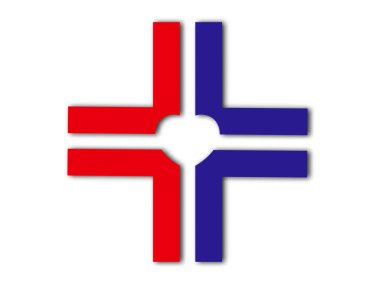 Sağlık hizmetleri konseptini tıbbi logo tasarladı. Vektör