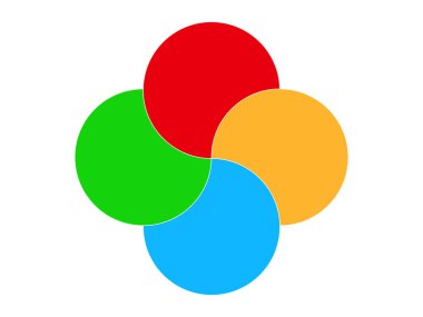 Yaratıcı basit renkli logo tasarımı. Vektör