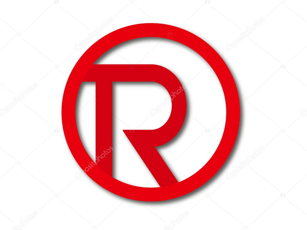 Letter R vector logo design. R letter logo design illustration template