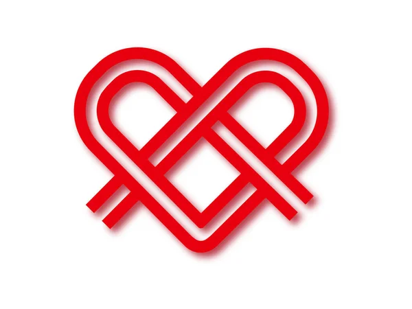 Plantilla Diseño Logotipo Creative Heart Concept Vector — Vector de stock