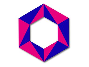 Altıgen Logosu Vektör Resmi Tasarladı