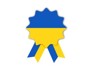 Ukrayna bayrağının renklerinde tasarım elementleri. Vektör