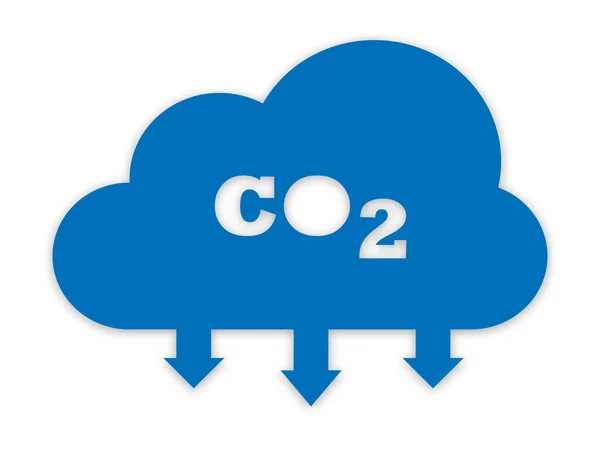 Redukcja Emisji Co2 Ikony Gazu Węglowego Wektor — Wektor stockowy
