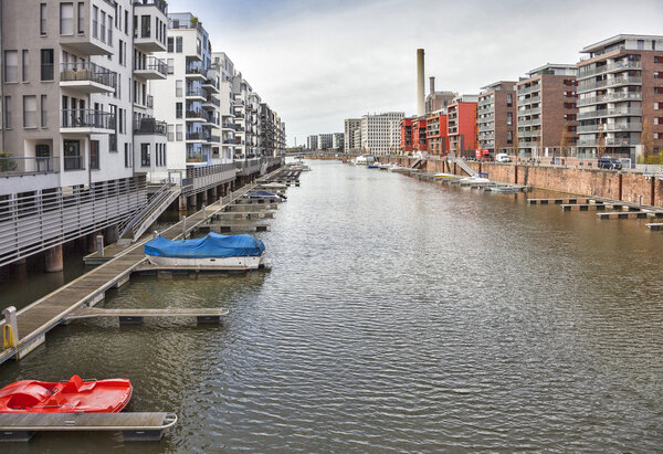 West harbour city in Frankfurt am main