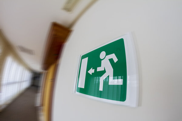 Escape route in the hotel