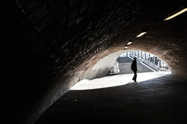 No túnel. — Fotografia de Stock