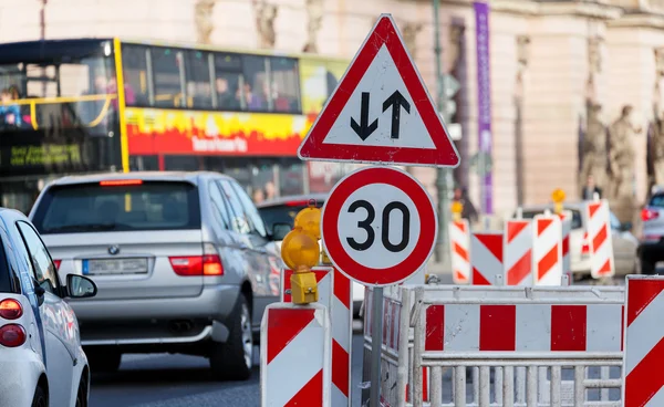 Traffic sign in berlin — Stock Photo, Image