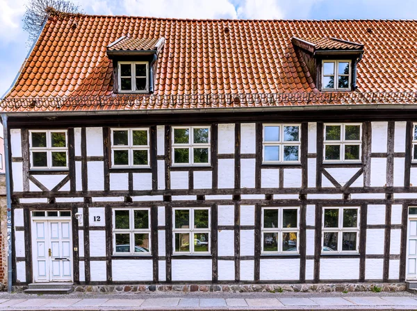 Casa de meia-madeira em Greifswald — Fotografia de Stock