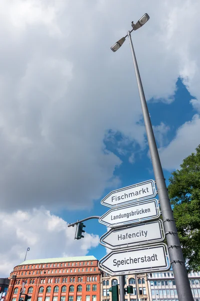 Pos sinyal di Hamburg — Stok Foto