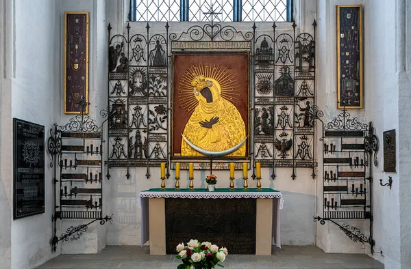 Kerk Bazylika Mariacka Gdansk Polen — Stockfoto