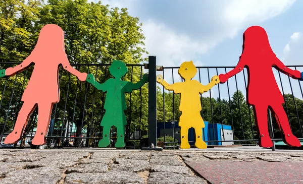 Figures on a children's playground in Germany — Stock Photo, Image