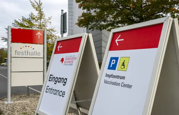 Corona Impfstation Und Testzentrum Frankfurt Hessen Deutschland — Stockfoto