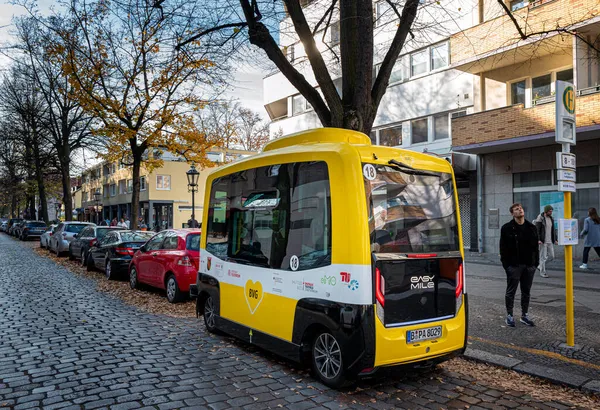 Autonomous Driving Test Bus Berliner Verkehrsbetriebe Berlin Germany — Stock Photo, Image