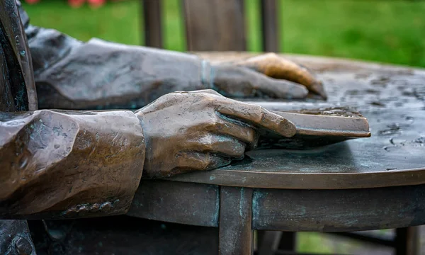 Bronsfigurer Och Bilder Skulpturparken Miedzyzdroje Polen — Stockfoto