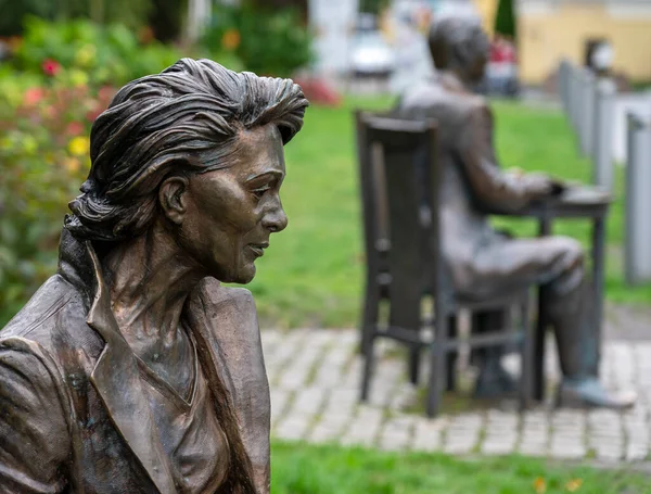 Bronze Figures Images Sculpture Park Miedzyzdroje Poland — стокове фото