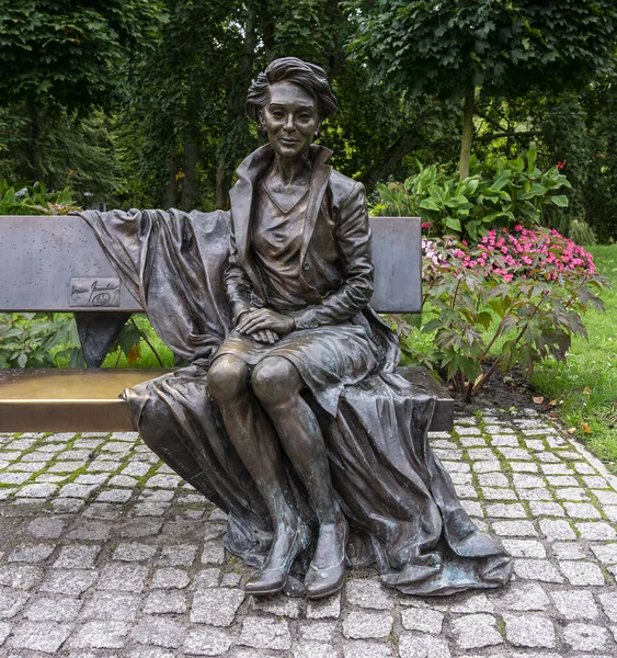 bronze figures and images in the sculpture park in Miedzyzdroje, Poland