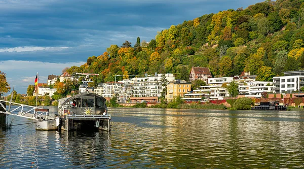 Heidelberg Mit Der Alten Brücke Und Schönen Alten Villen Neckar — Stockfoto