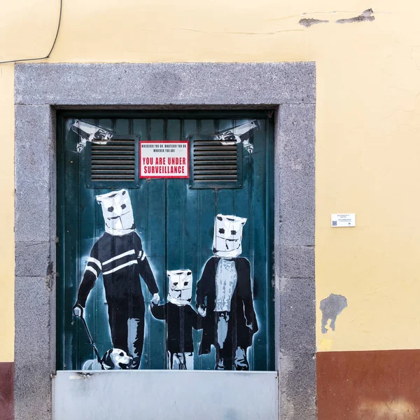 葡萄牙马德拉Funchal著名的Rua Santa Maria街头艺术 — 图库照片