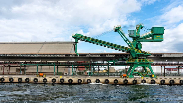 Ships Machines Factories Gdansk Shipyard Area Poland — Stockfoto