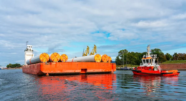 Ships Machines Factories Gdansk Shipyard Area Poland — Stockfoto