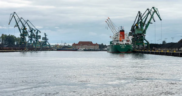 Ships Machines Factories Gdansk Shipyard Area Poland — Foto Stock