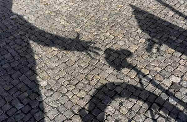 Sombra Uma Mão Ladrão Bicicletas — Fotografia de Stock